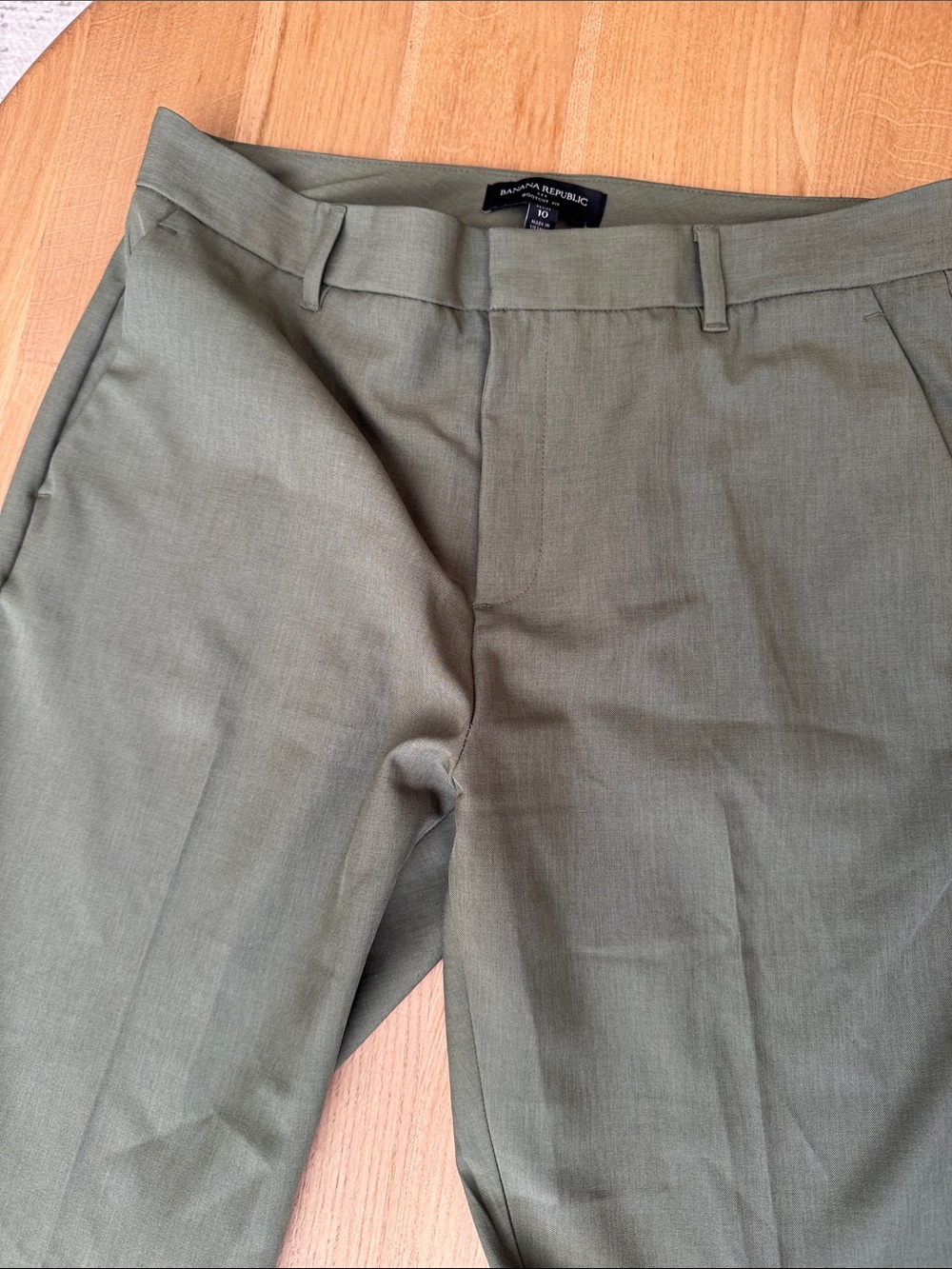 Banana Republic Petite Bootcut Pants - Olive Green - Picture 2 of 3
